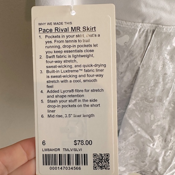 Lululemon Pace Rival skirt! - Picture 4 of 4